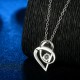 I Love You To The Moon and Back Heart Necklace in Sterling Silver